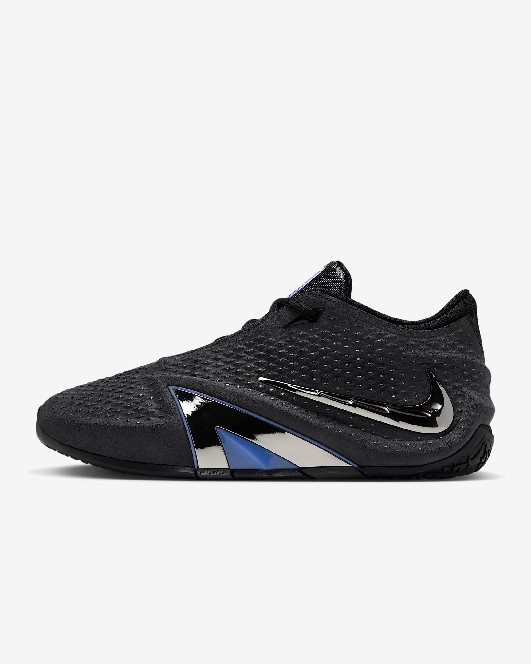 JA 4 "Nightmare" Basketballschuhe – Schwarz/Cobalt Bliss/Dark Smoke Grey/Metallic Silver