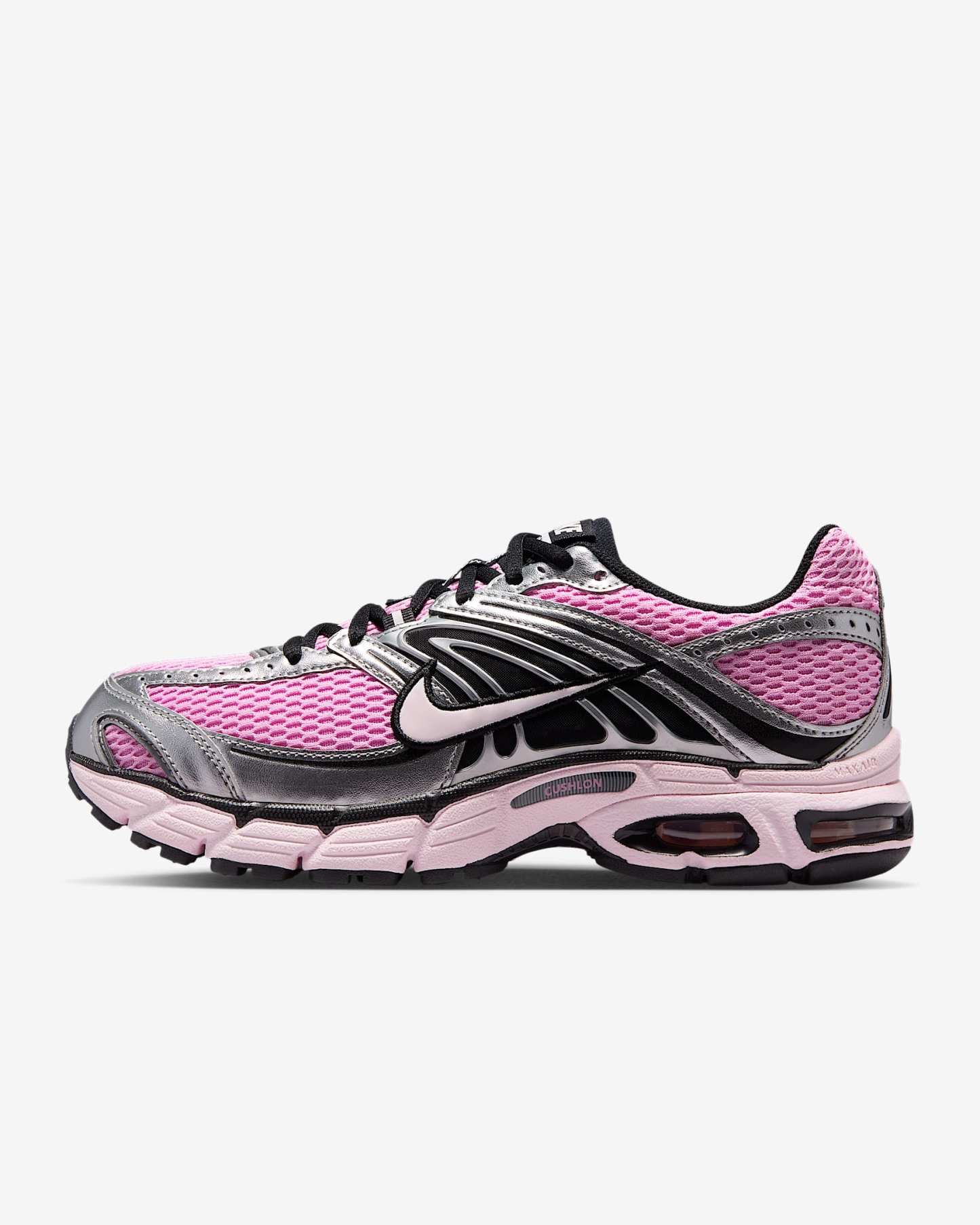 Nike Air Max Moto 2K Schuh mit reflektierenden Akzenten (Damen) – Pink Rise/Metallic Silver/Schwarz/Pearl Pink