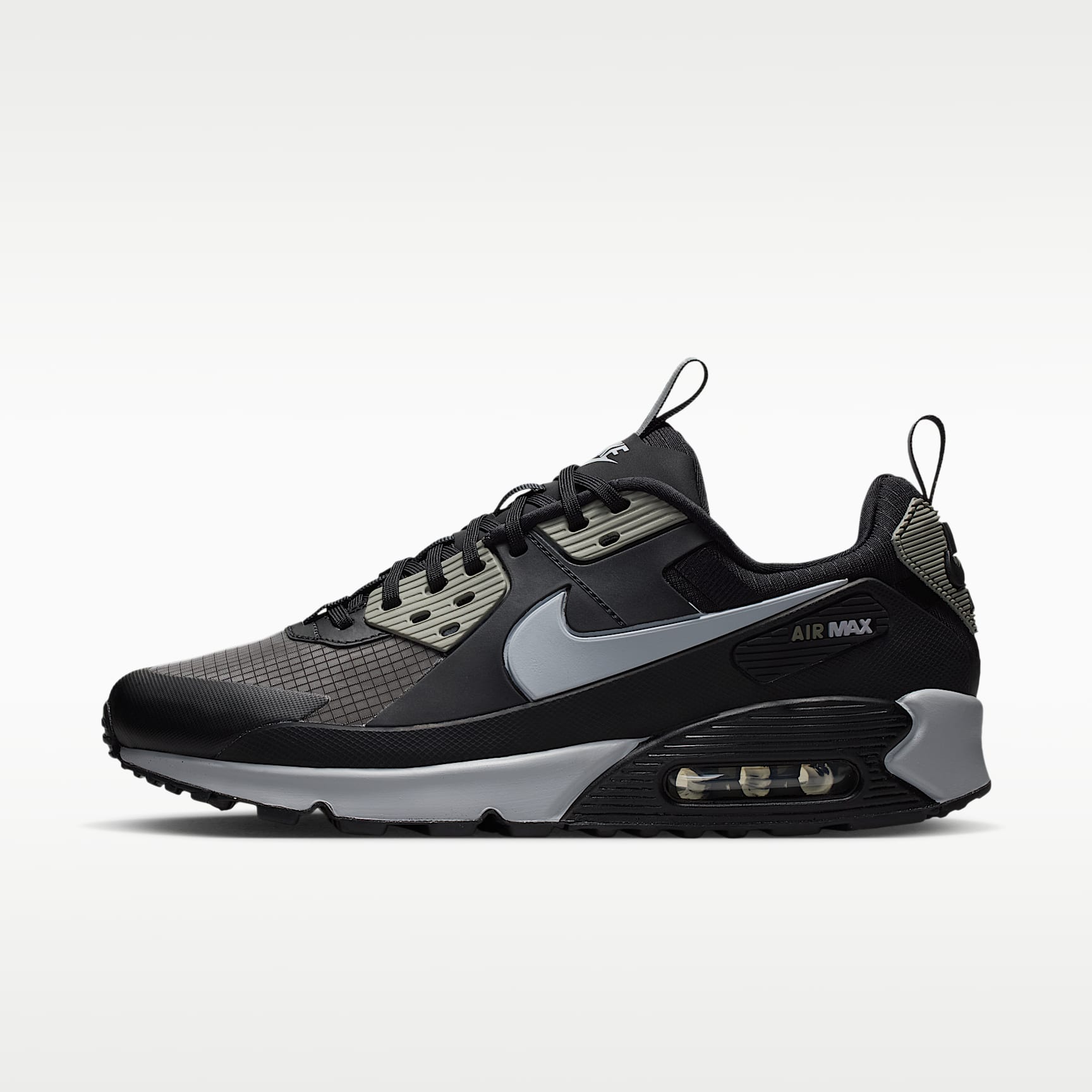 Nike Air Max 90 Drift Schuh (Herren) – Schwarz/Dark Stucco/Reflect Silver/Wolf Grey