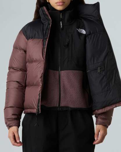 1996 Retro Nuptse Jacke für Damen – Tawny Quartz-TNF Black