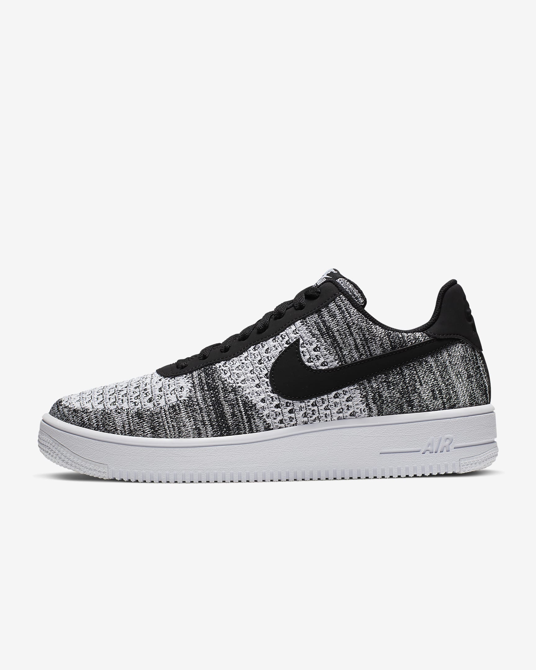 Nike Air Force 1 Flyknit 2.0 Schuh – Schwarz/Schwarz/Weiß/Pure Platinum