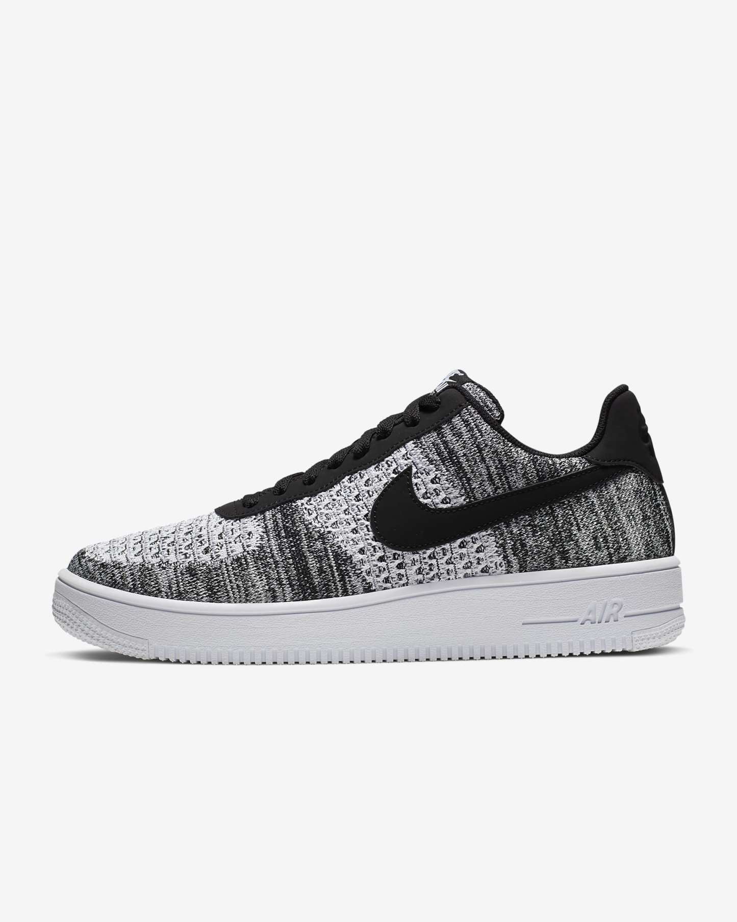 Nike Air Force 1 Flyknit 2.0 Schuh – Schwarz/Schwarz/Weiß/Pure Platinum