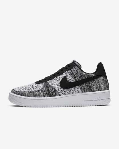 Nike Air Force 1 Flyknit 2.0 Schuh – Schwarz/Schwarz/Weiß/Pure Platinum
