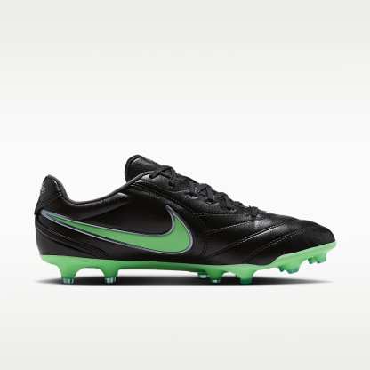 Nike Tiempo Ligera Pro Low-Top-Fußballschuh für normalen Rasen – Schwarz/Schwarz/Illusion Green