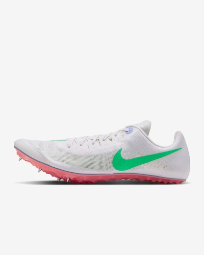 Nike Zoom Ja Fly 4 Laufspikes für Sprints – Summit White/Aluminum/Atomic Pink/Electro Green