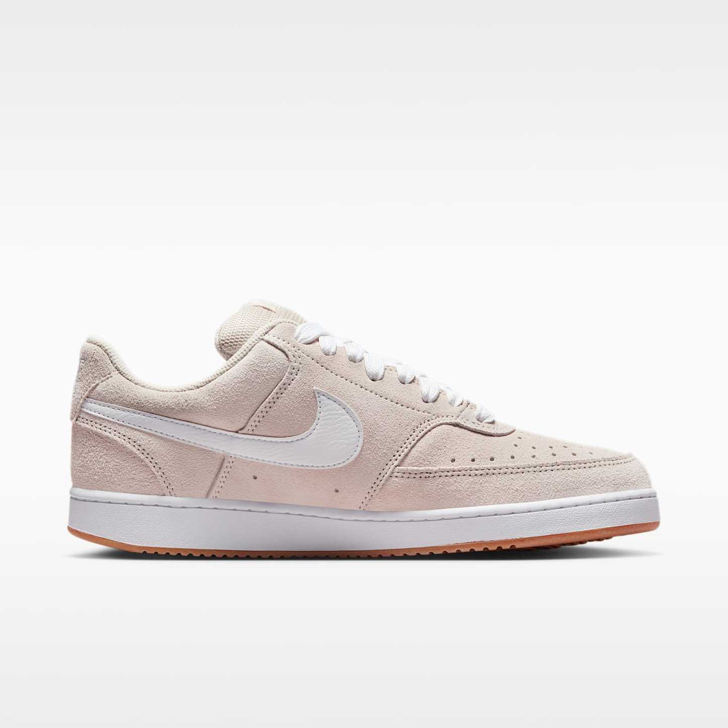 Nike Court Vision Low FL Schuh (Herren) – Light Orewood Brown/Gum Medium Brown/Weiß