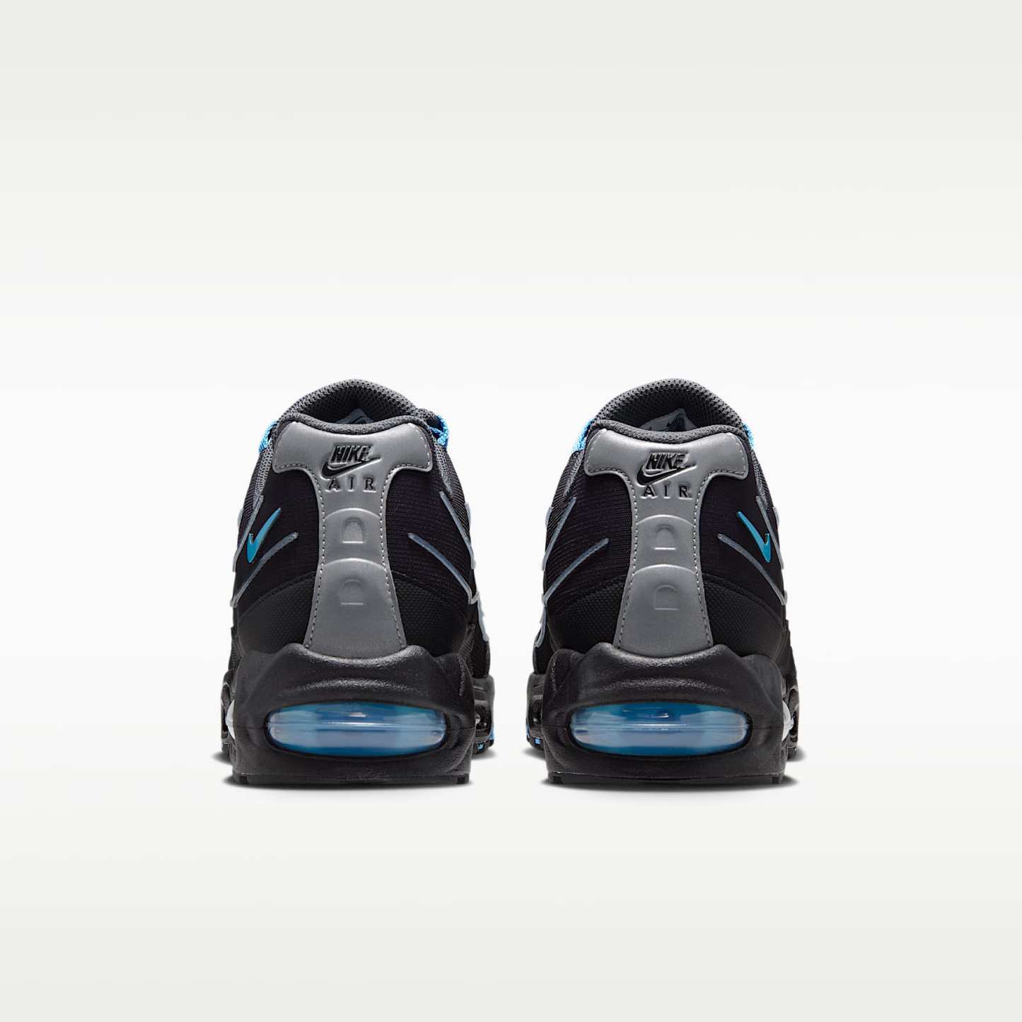 Nike Air Max 95 Big Bubble Tech Schuh (Herren) – Schwarz/Iron Grey/Metallic Silver/University Blue
