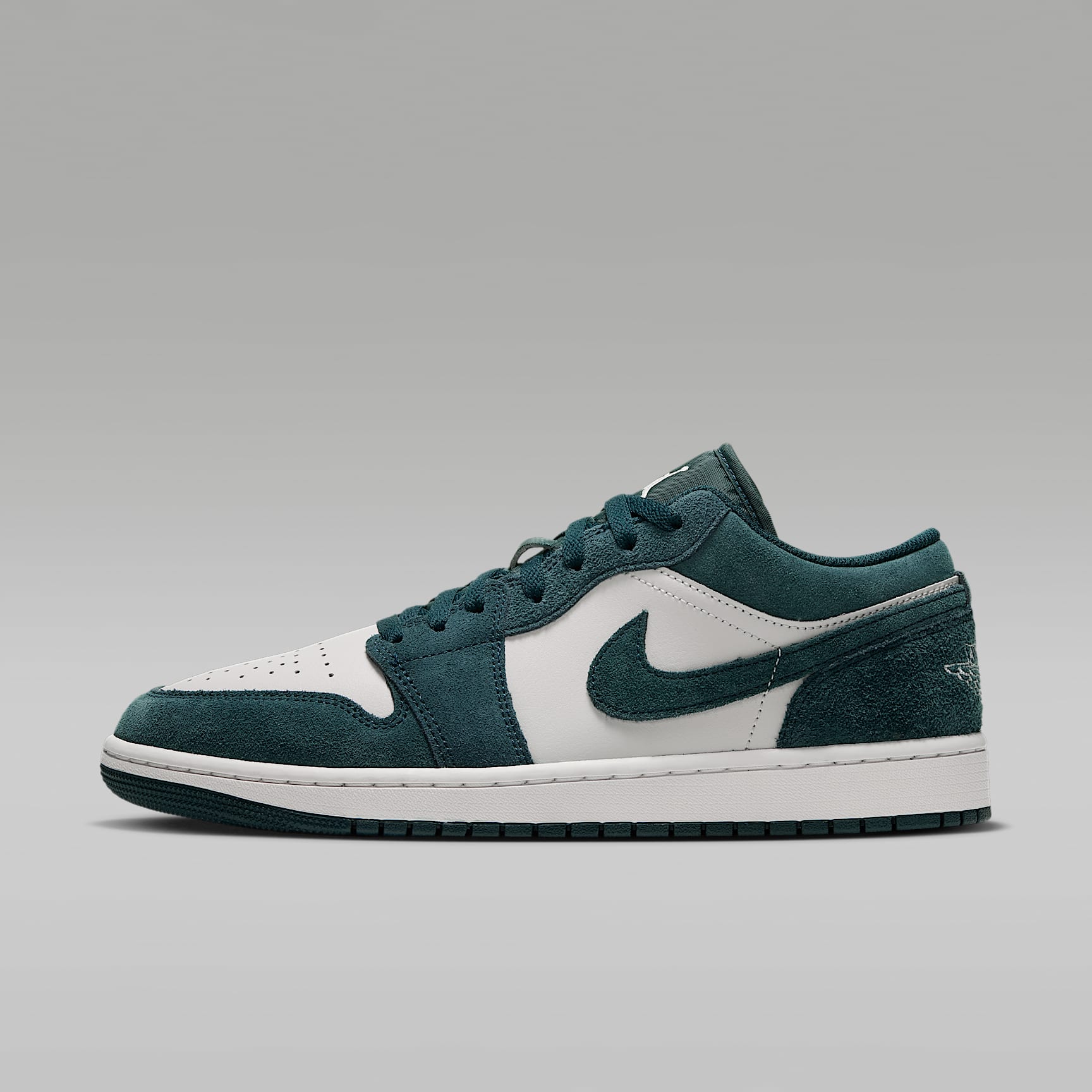 Air Jordan 1 Low Herrenschuh – Midnight Spruce/Pale Ivory/Light Orewood Brown