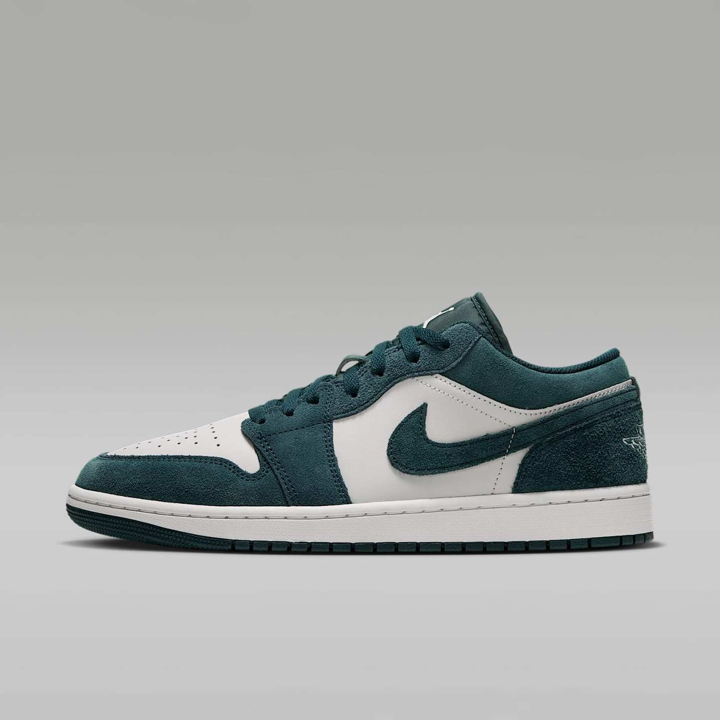 Air Jordan 1 Low Herrenschuh – Midnight Spruce/Pale Ivory/Light Orewood Brown