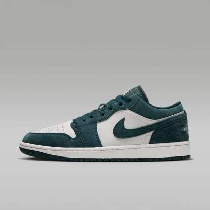 Air Jordan 1 Low Herrenschuh – Midnight Spruce/Pale Ivory/Light Orewood Brown