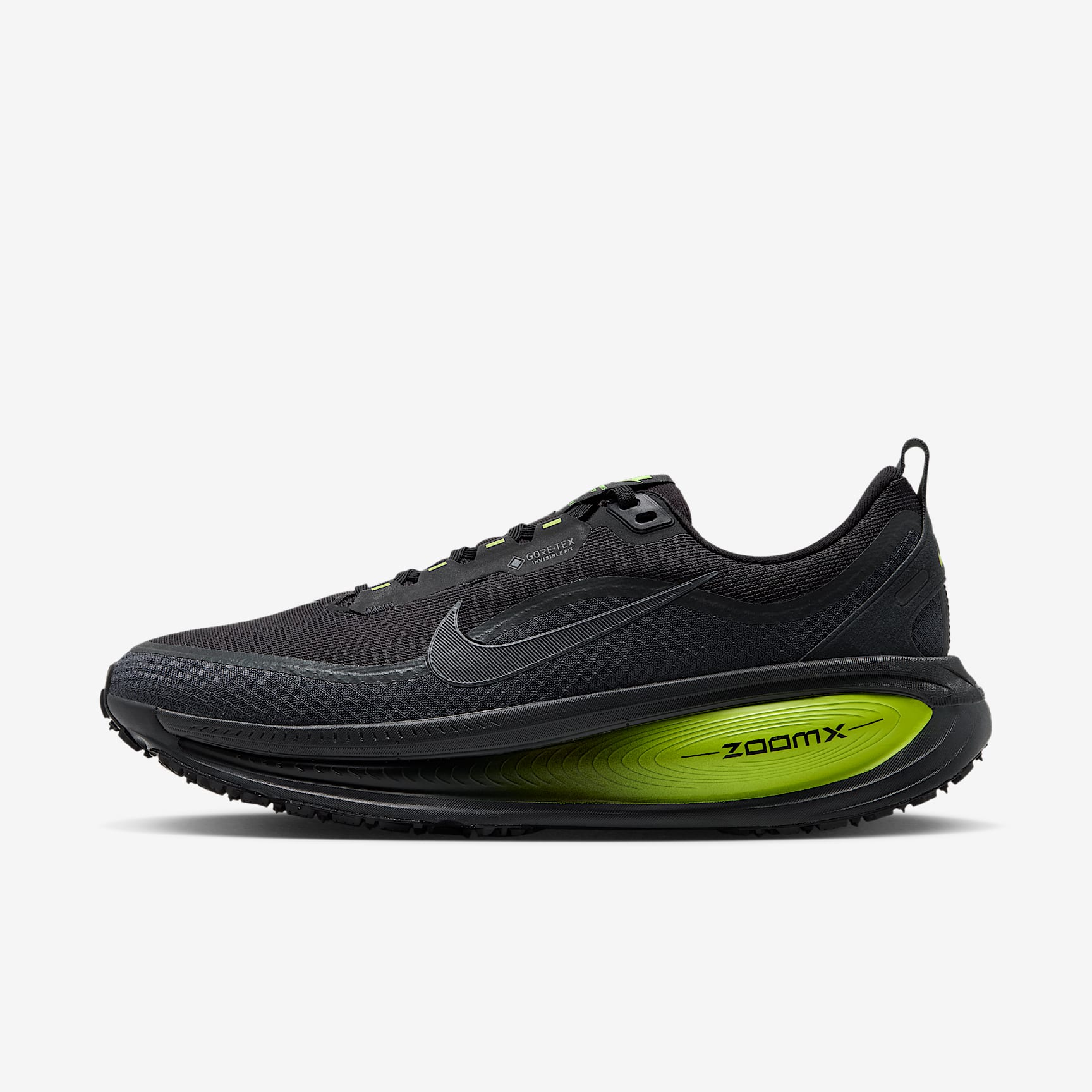 Nike Vomero 18 GORE-TEX wasserdichter Straßenlaufschuh mit reflektierenden Akzenten (Herren) – Anthracite/Lemon Venom/Schwarz