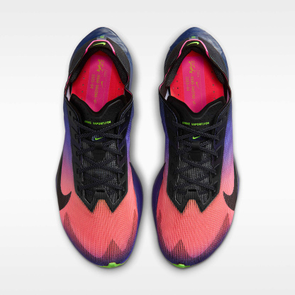 Nike Vaporfly 4 Glam Laufschuhe für Straßenwettkämpfe (Damen) – Dark Obsidian/Purple Dynasty/Flash Crimson/Schwarz