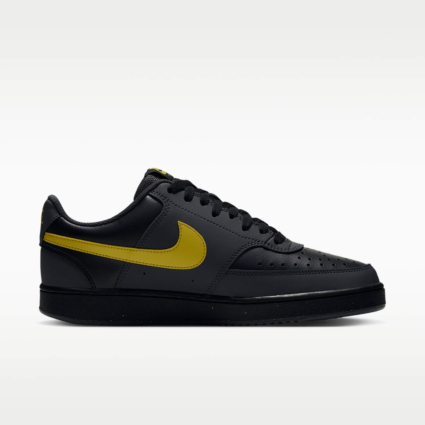 Nike Court Vision Low Herrenschuh – Dark Smoke Grey/Schwarz/Chrome Yellow