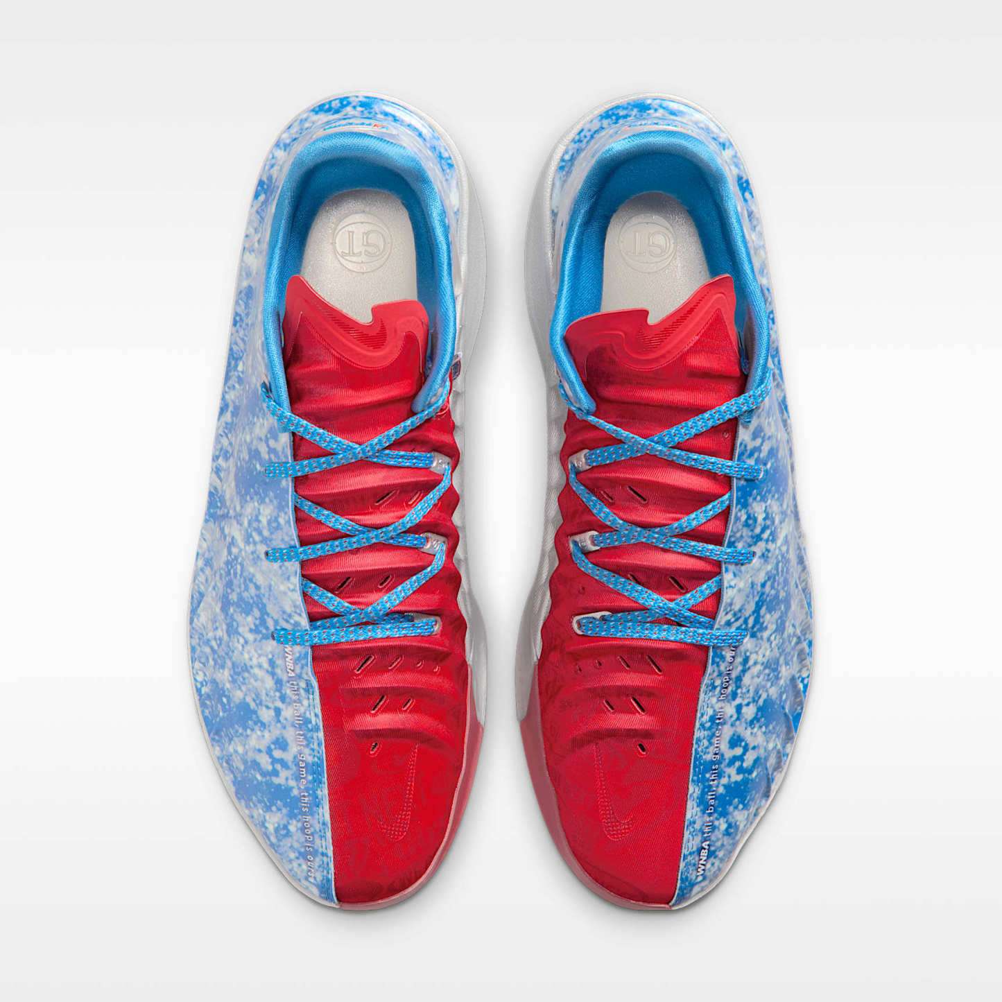 Nike G.T. Cut 4 "WNBA 30th" Basketballschuh – Light Photo Blue/Metallic Silver/Weiß/Action Red