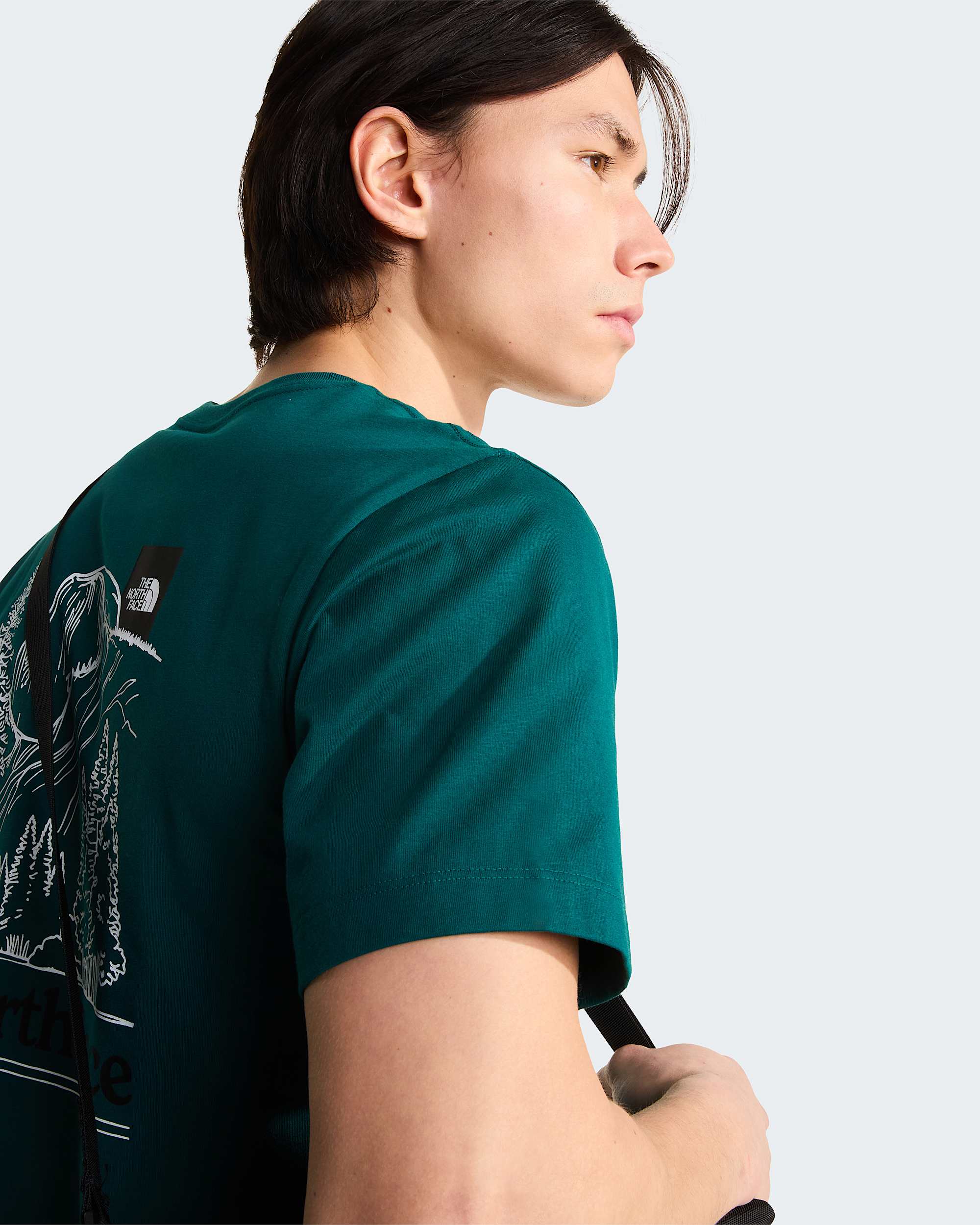 Monte normal geschnittenes T-Shirt mit Grafik für Herren – Pacific Teal