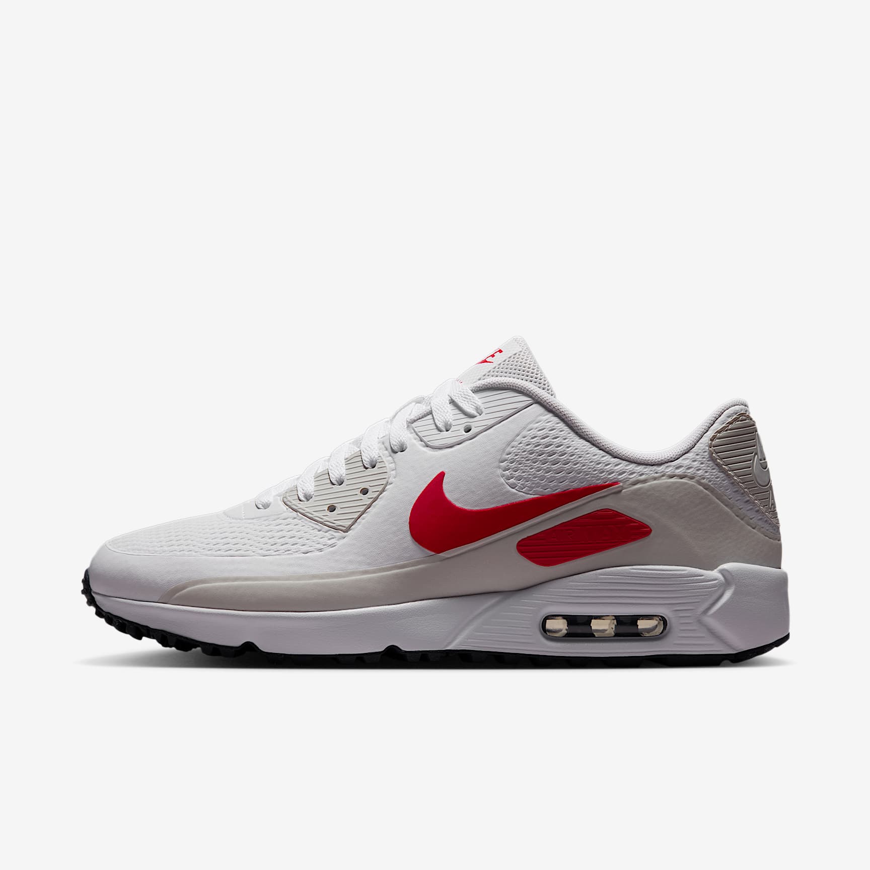 Nike Air Max 90 G Golfschuh – Weiß/Photon Dust/Midnight Navy/Fire Red