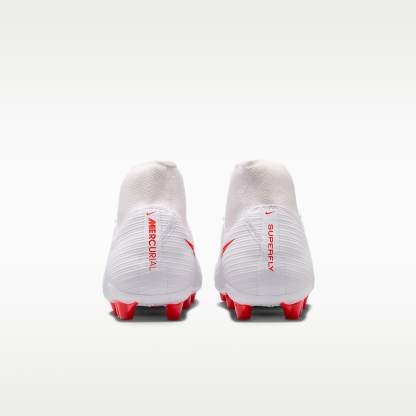 Nike Mercurial Superfly 11 Academy High-Top-Fußballschuh für Kunstrasen – Weiß/Bright Crimson/Blur