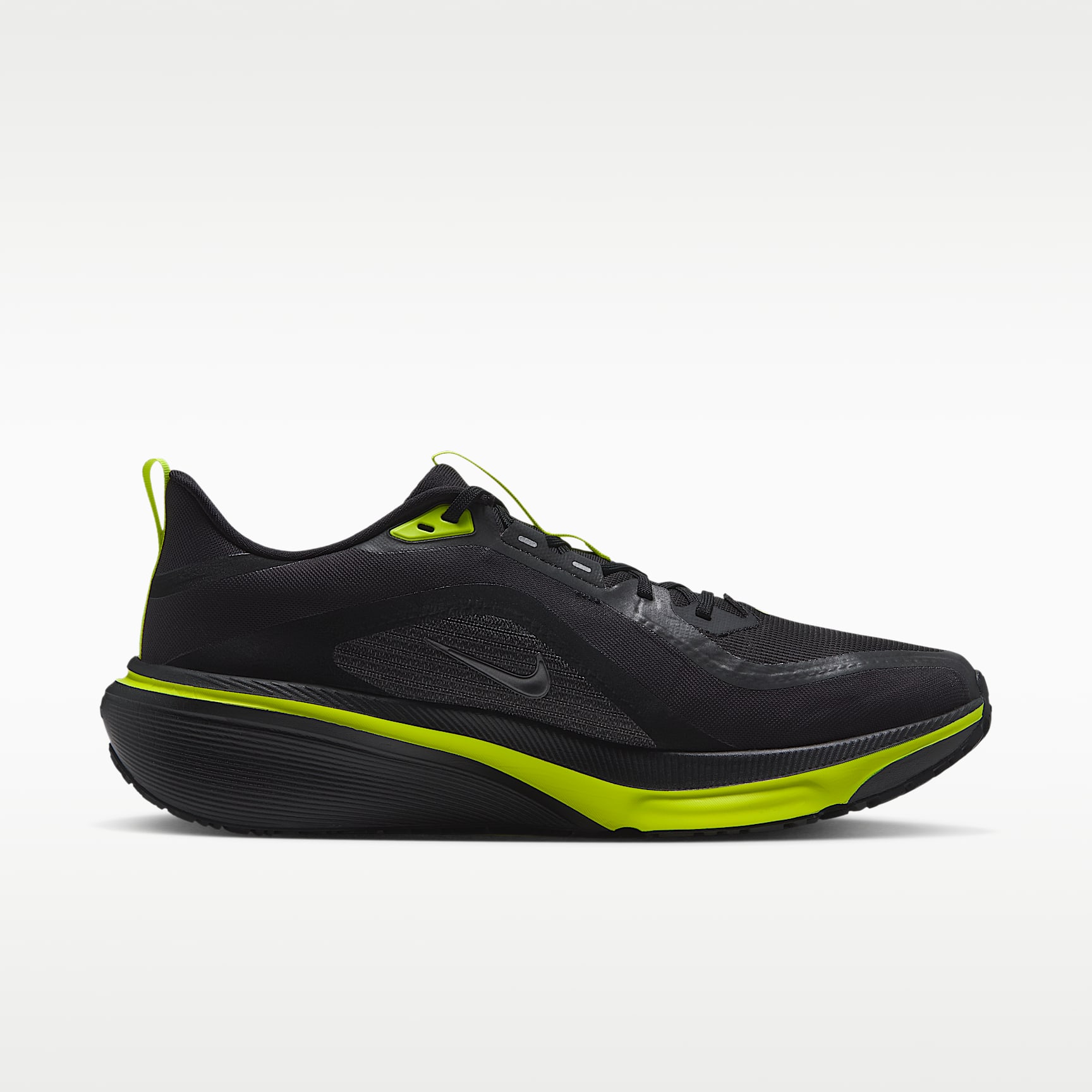 Nike Pegasus 42 GORE-TEX wasserdichter Straßenlaufschuh (Herren) – Schwarz/Lemon Venom/Metallic Dark Grey