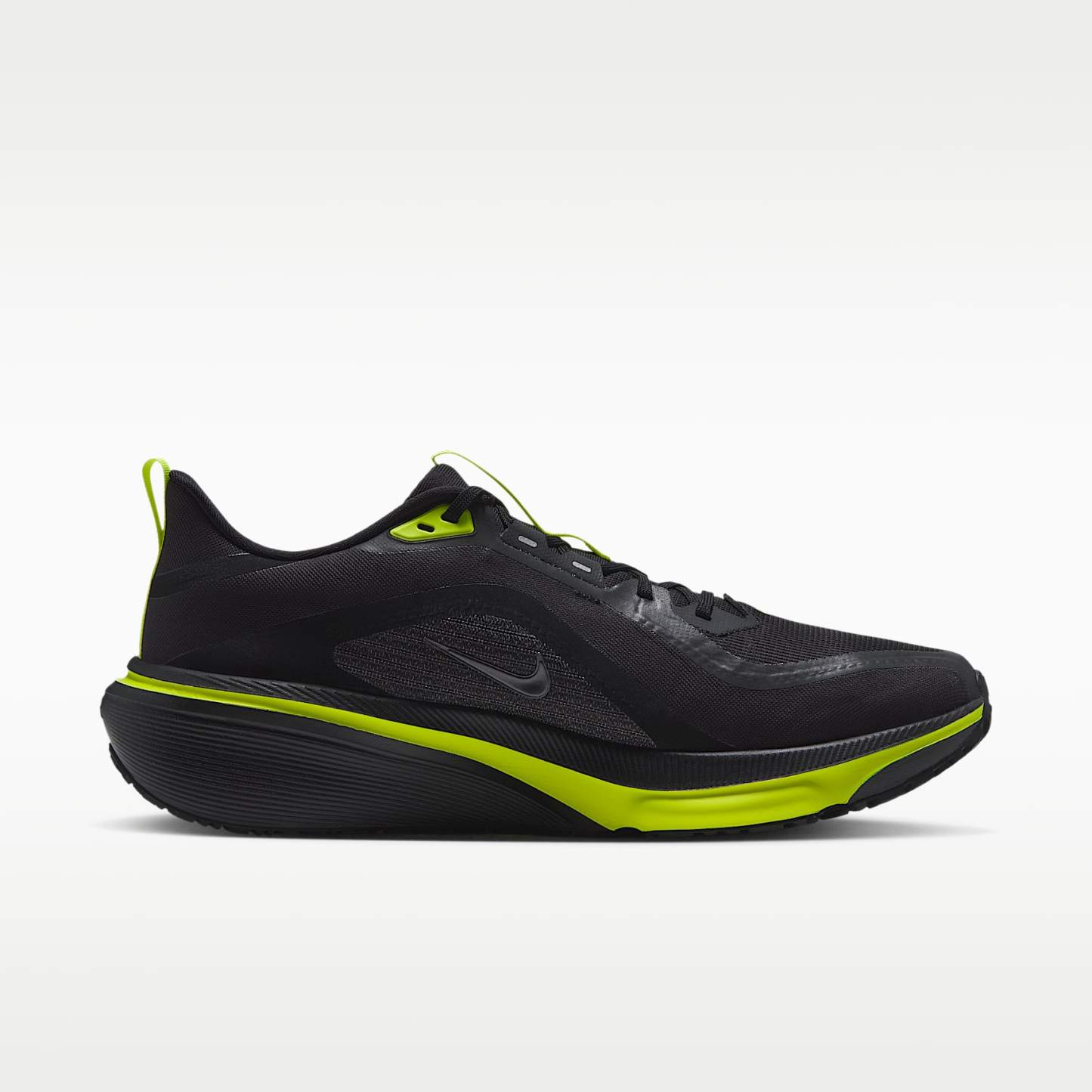 Nike Pegasus 42 GORE-TEX wasserdichter Straßenlaufschuh (Herren) – Schwarz/Lemon Venom/Metallic Dark Grey