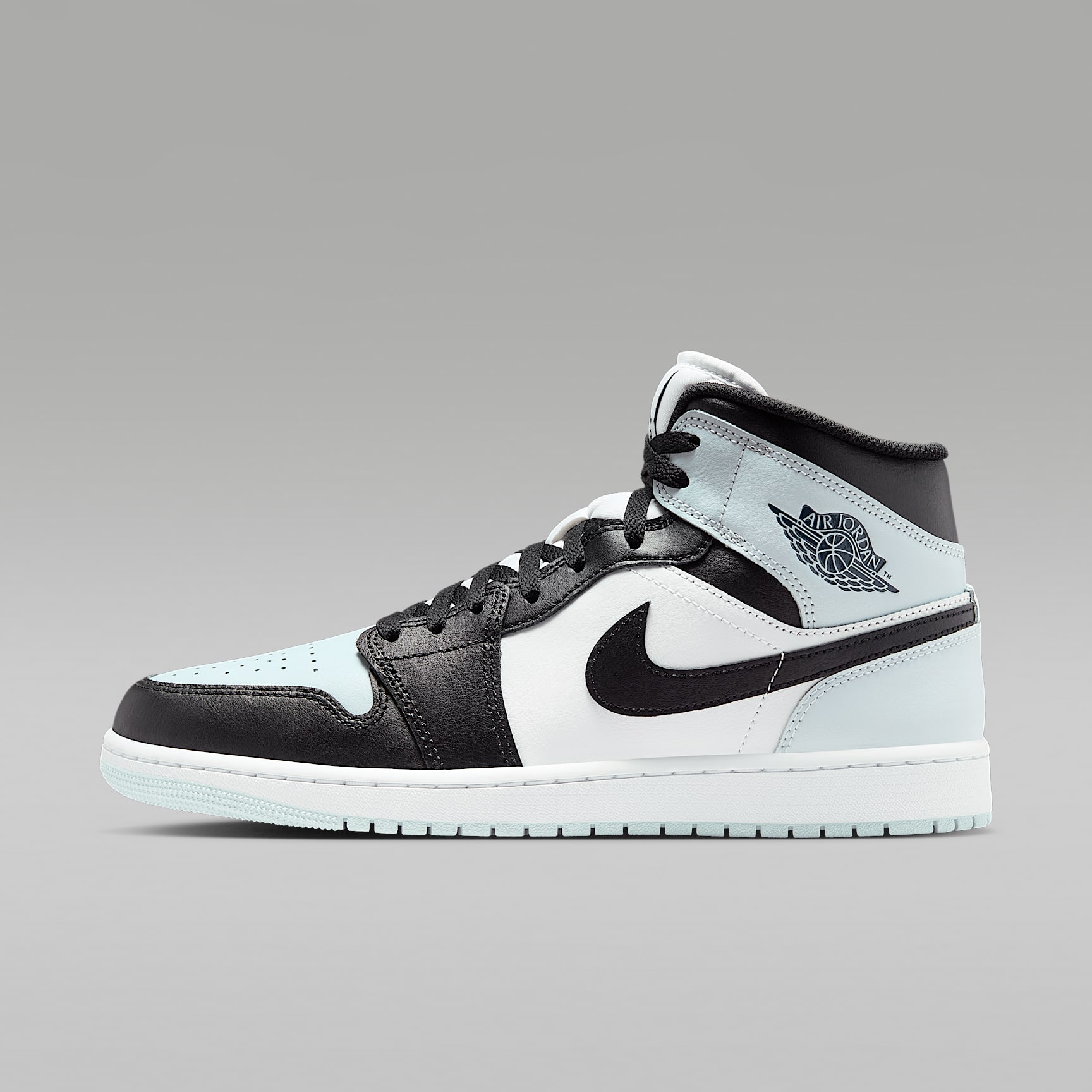 Air Jordan 1 Mid Herrenschuh – Schwarz/Aura/Weiß/Squadron Blue