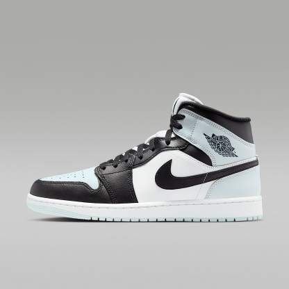 Air Jordan 1 Mid Herrenschuh – Schwarz/Aura/Weiß/Squadron Blue