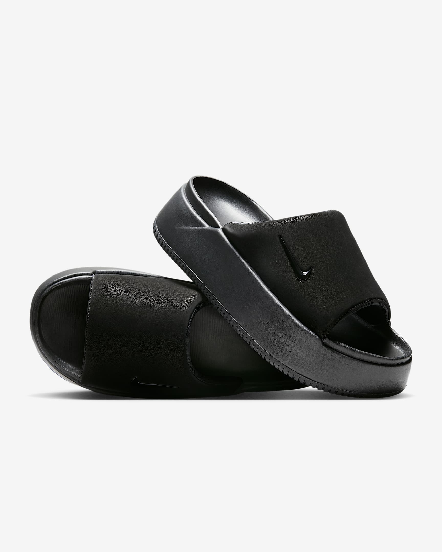 Nike Calm Elevation Slides (Damen) – Schwarz/Schwarz