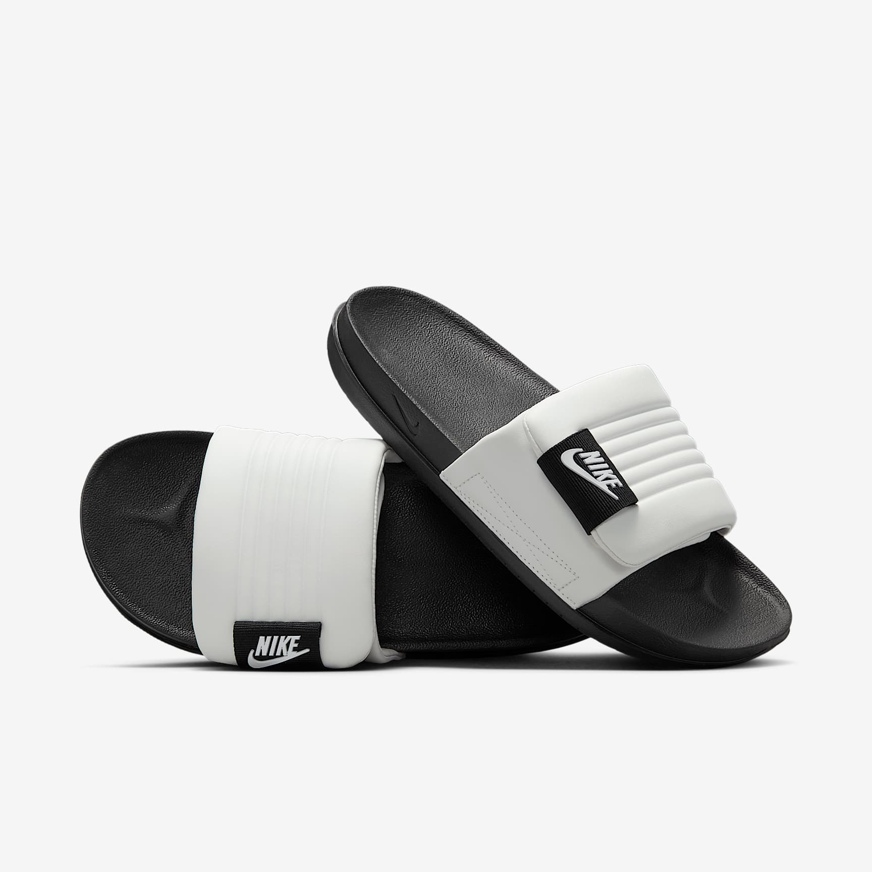 Nike Offcourt Adjust Herren-Slides – Summit White/Schwarz/Summit White