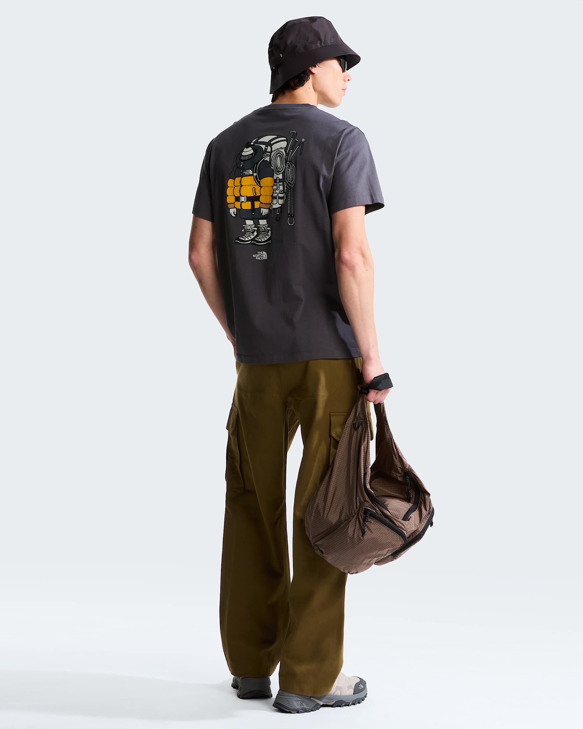 Unisex Gear Up Get Out Grafik T-Shirt – Anthracite Grey
