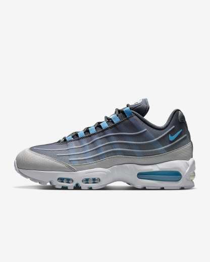 Nike Air Max 95 Big Bubble Tech Schuh (Herren) – Smoke Grey/Weiß/Schwarz/Football Blue
