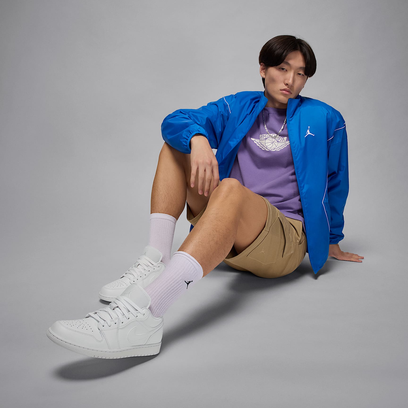 Air Jordan 1 Low Herrenschuh – Weiß/Weiß/Weiß