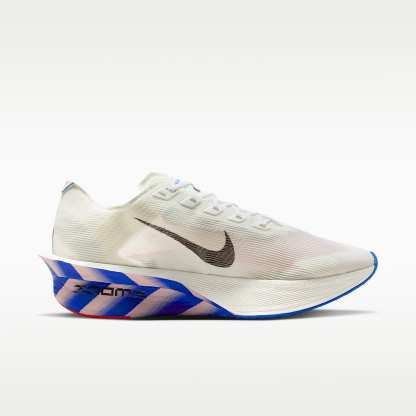 Nike Vaporfly 4 Straßenlaufschuh für Wettkämpfe (Herren) – Weiß/Racer Blue/Silt Red/Schwarz