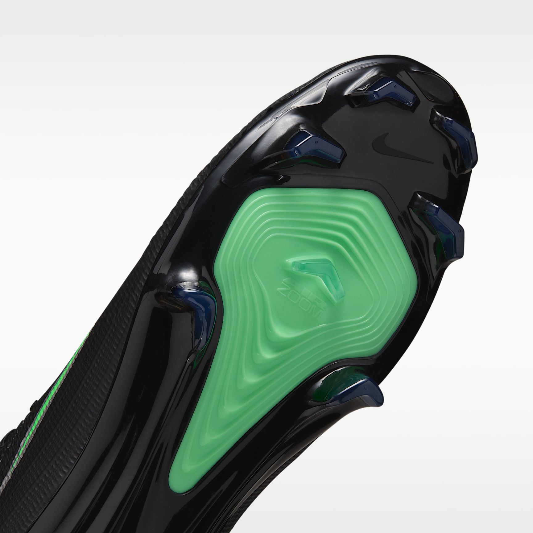Nike Mercurial Superfly 11 Pro Low-Top-Fußballschuh für normalen Rasen – Schwarz/Schwarz/Illusion Green