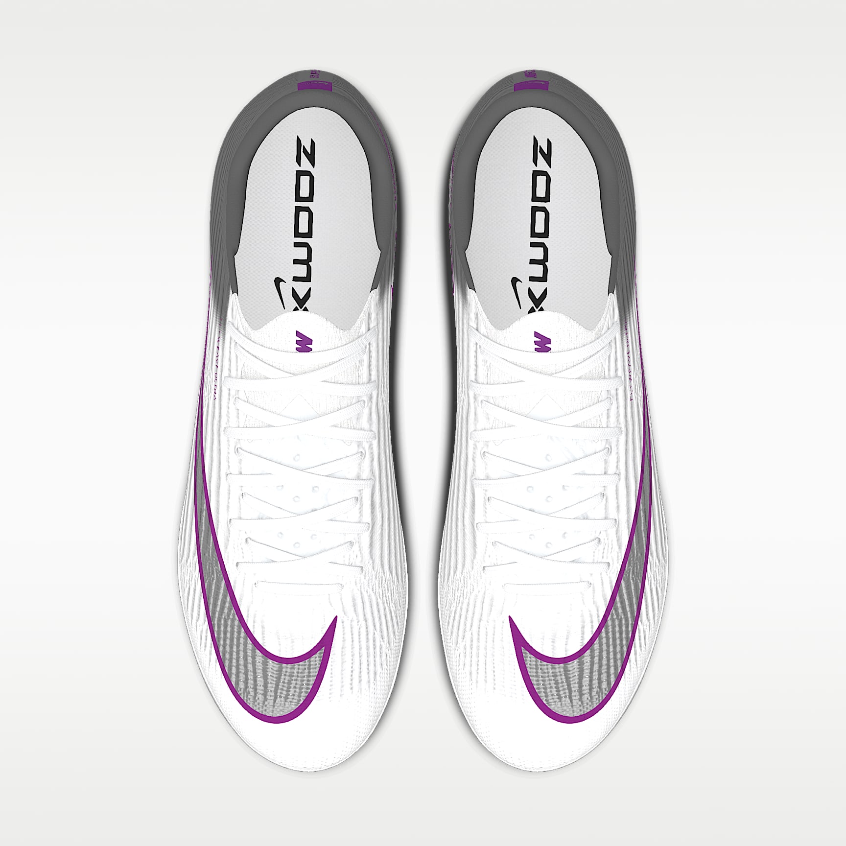 Nike Mercurial Superfly 11 Elite By You personalisierbarer Low-Top-Fußballschuh für normalen Rasen – Weiß/Weiß [7877710227]