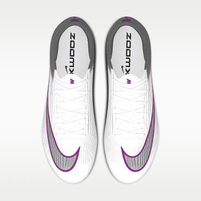 Nike Mercurial Superfly 11 Elite By You personalisierbarer Low-Top-Fußballschuh für normalen Rasen – Weiß/Weiß [7877710227]