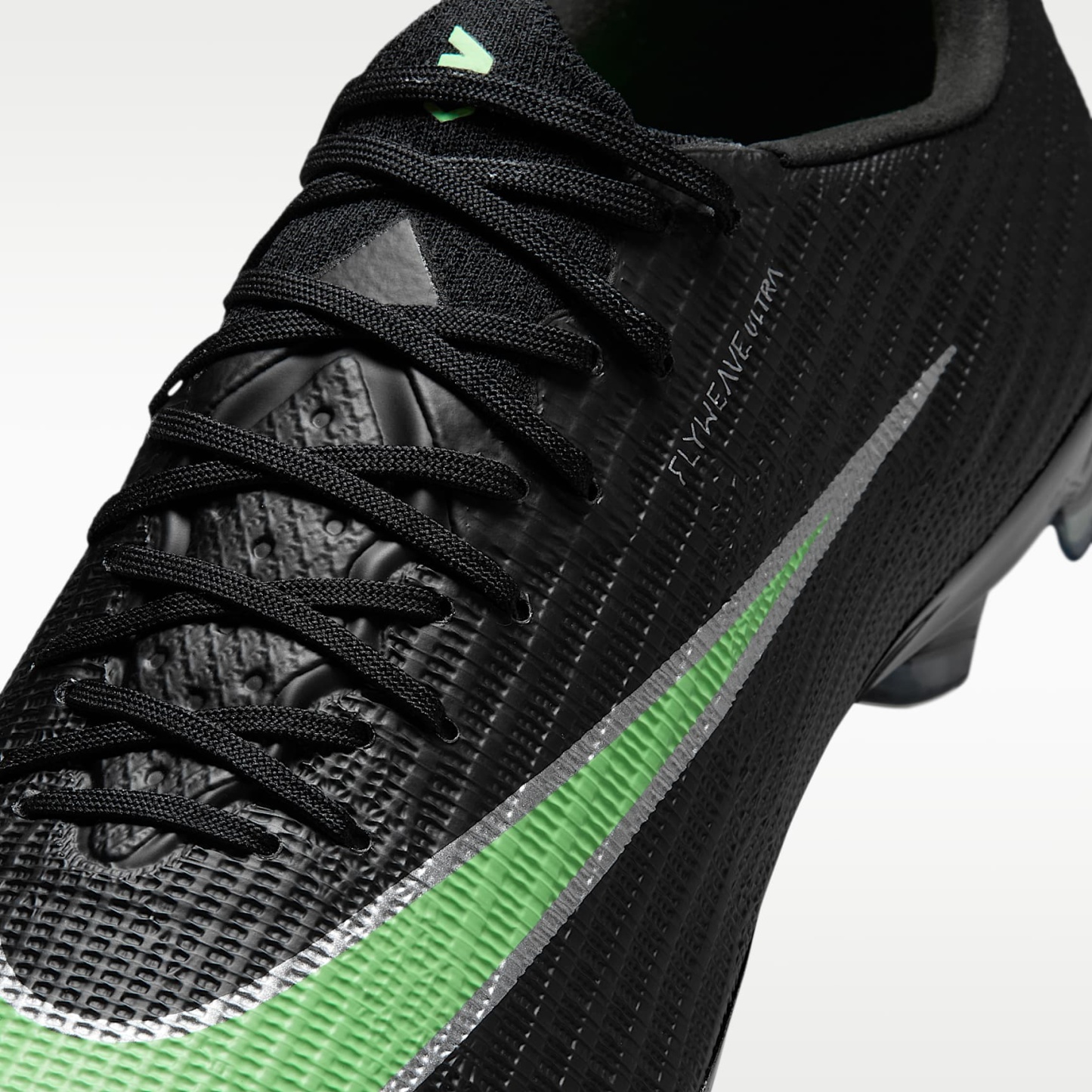 Nike Mercurial Superfly 11 Elite Low-Top-Fußballschuh für normalen Rasen – Schwarz/Schwarz/Illusion Green