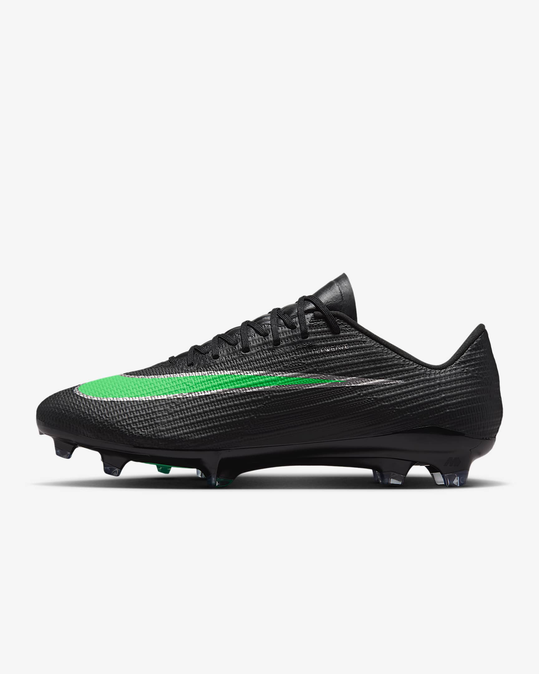 Nike Mercurial Superfly 11 Pro Low-Top-Fußballschuh für normalen Rasen – Schwarz/Schwarz/Illusion Green