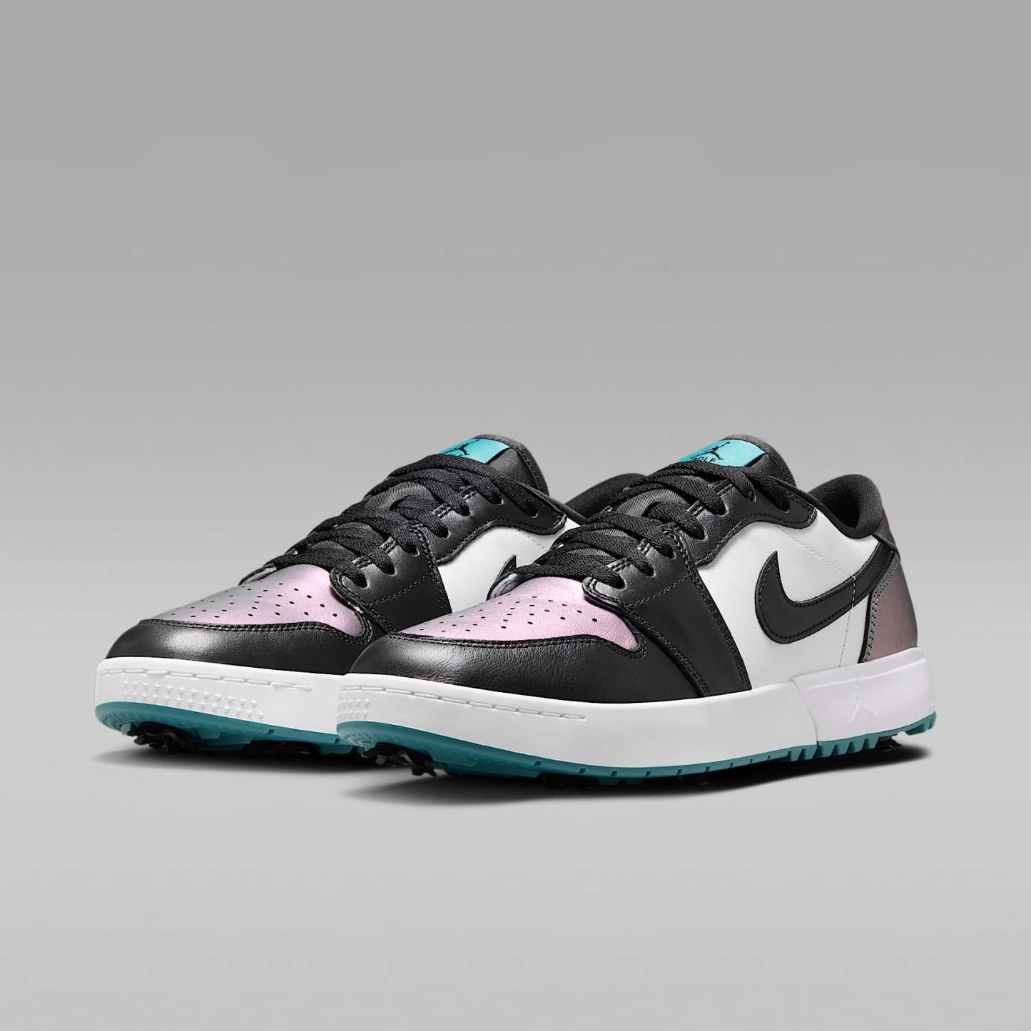 Air Jordan 1 Low G Golfschuh mit Spikes – Mineral Teal/Weiß/Schwarz