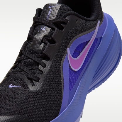 Nike Downshifter 14 Straßenlaufschuh (Damen) – Schwarz/Persian Violet/Gridiron/Vivid Purple
