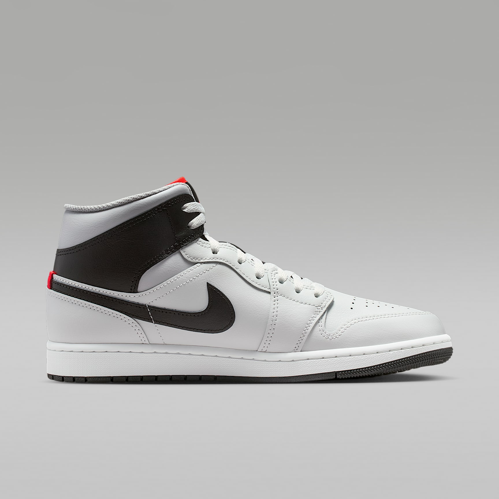 Air Jordan 1 Mid Herrenschuh – Summit White/Neutral Grey/Infrared 23/Schwarz