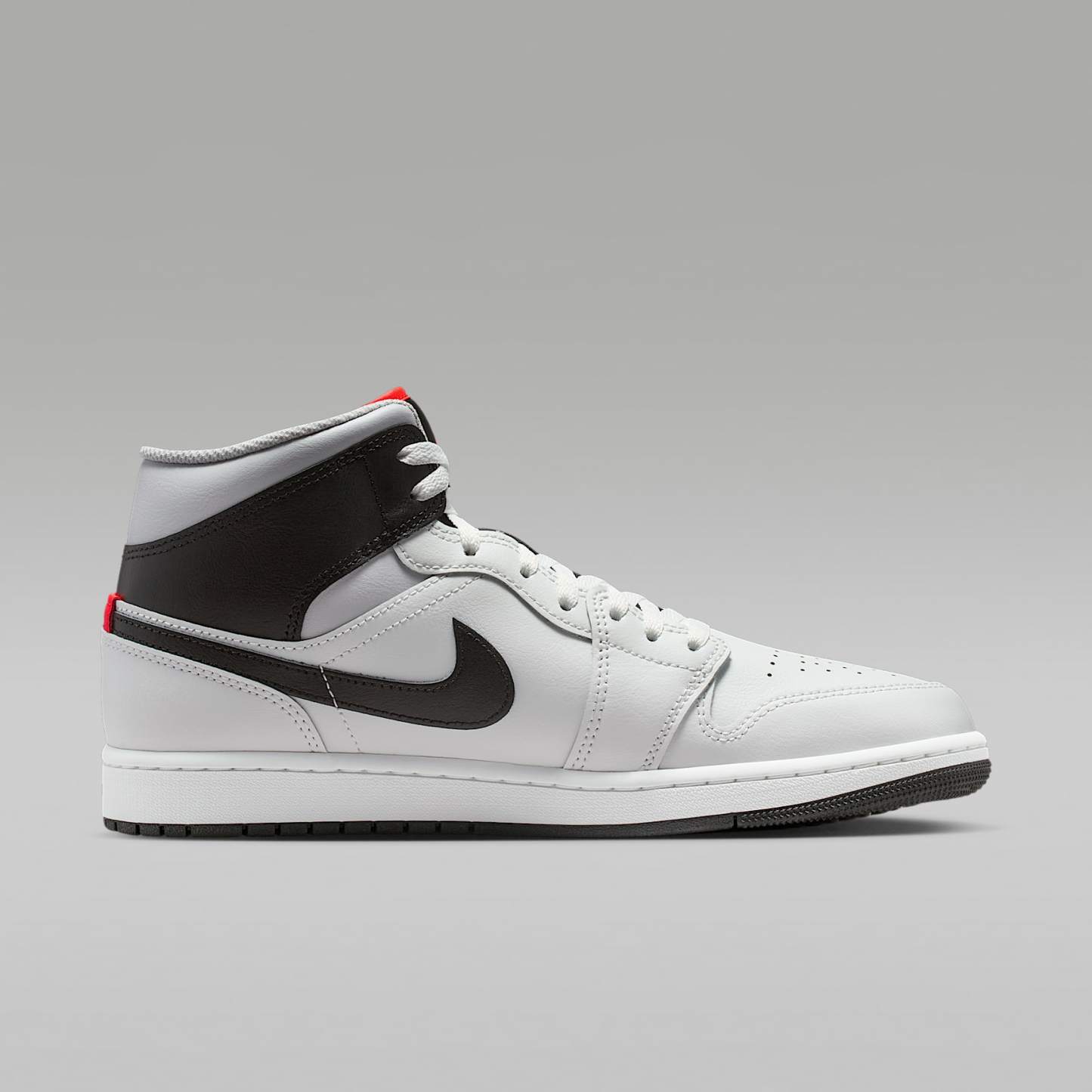 Air Jordan 1 Mid Herrenschuh – Summit White/Neutral Grey/Infrared 23/Schwarz