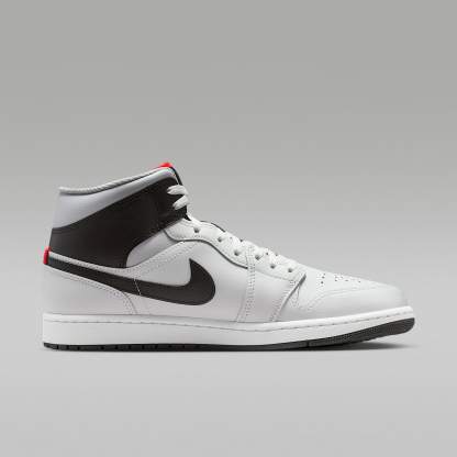 Air Jordan 1 Mid Herrenschuh – Summit White/Neutral Grey/Infrared 23/Schwarz