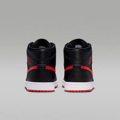 Air Jordan 1 Mid Herrenschuh – Schwarz/Weiß/University Red