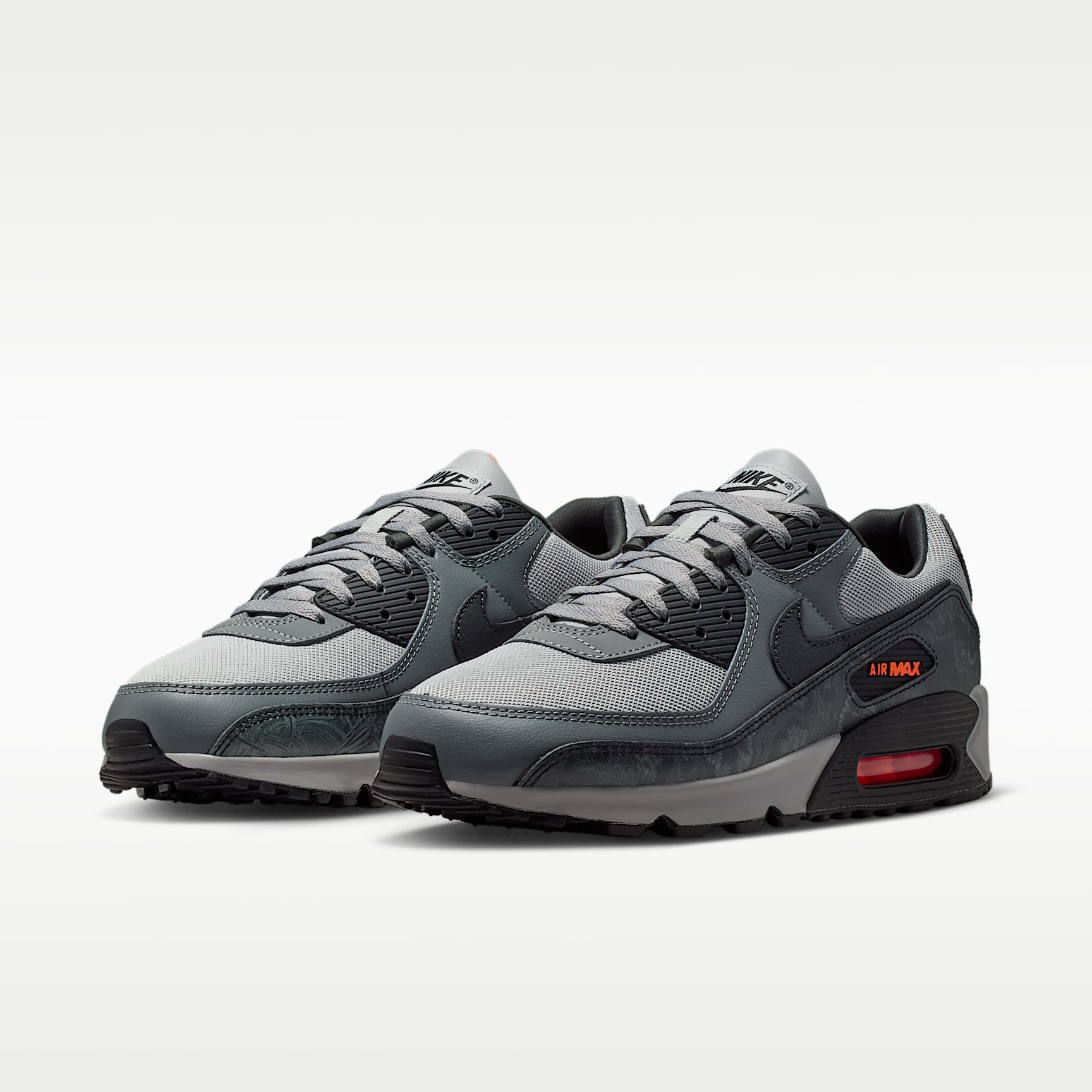 Nike Air Max 90 Premium Schuh (Herren) – Multi-Color/Multi-Color/Hyper Crimson/Schwarz