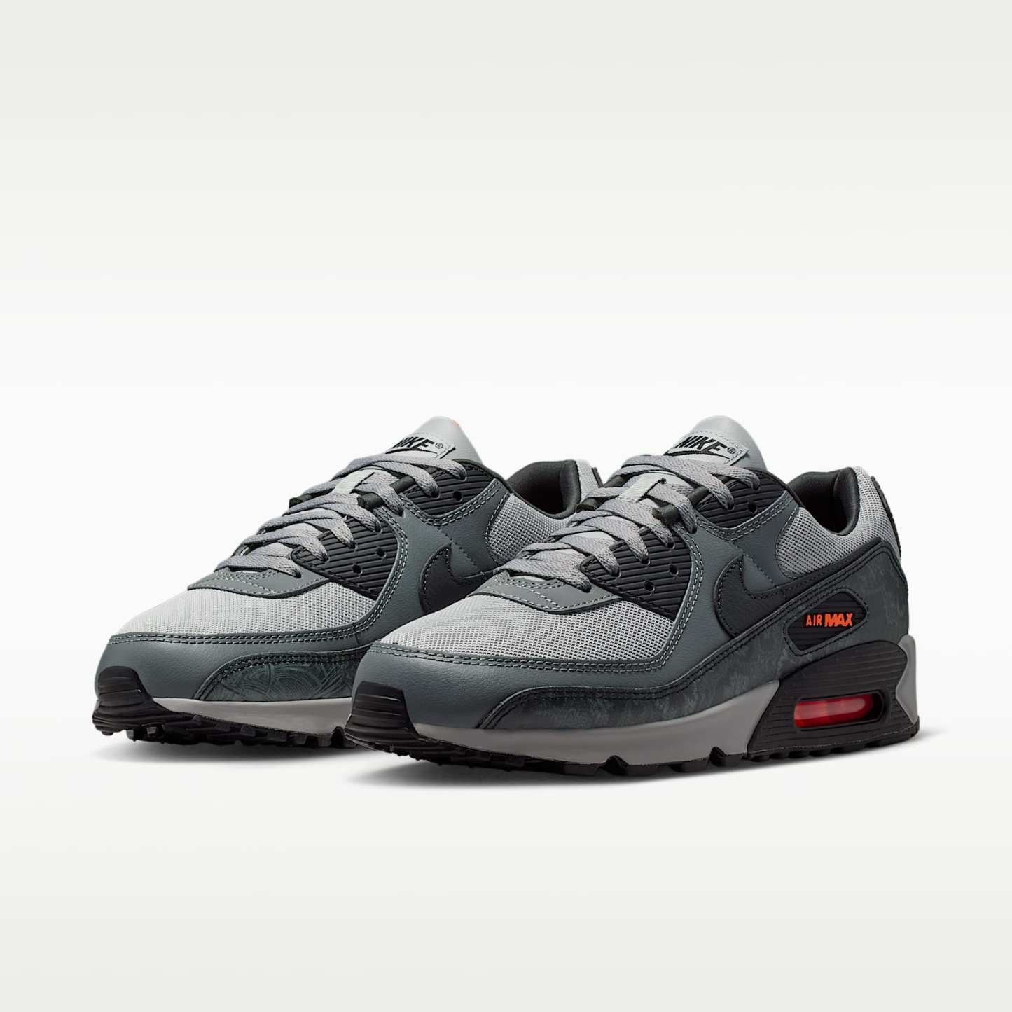 Nike Air Max 90 Premium Schuh (Herren) – Multi-Color/Multi-Color/Hyper Crimson/Schwarz