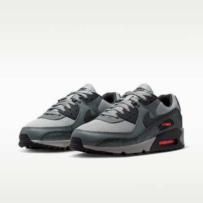 Nike Air Max 90 Premium Schuh (Herren) – Multi-Color/Multi-Color/Hyper Crimson/Schwarz
