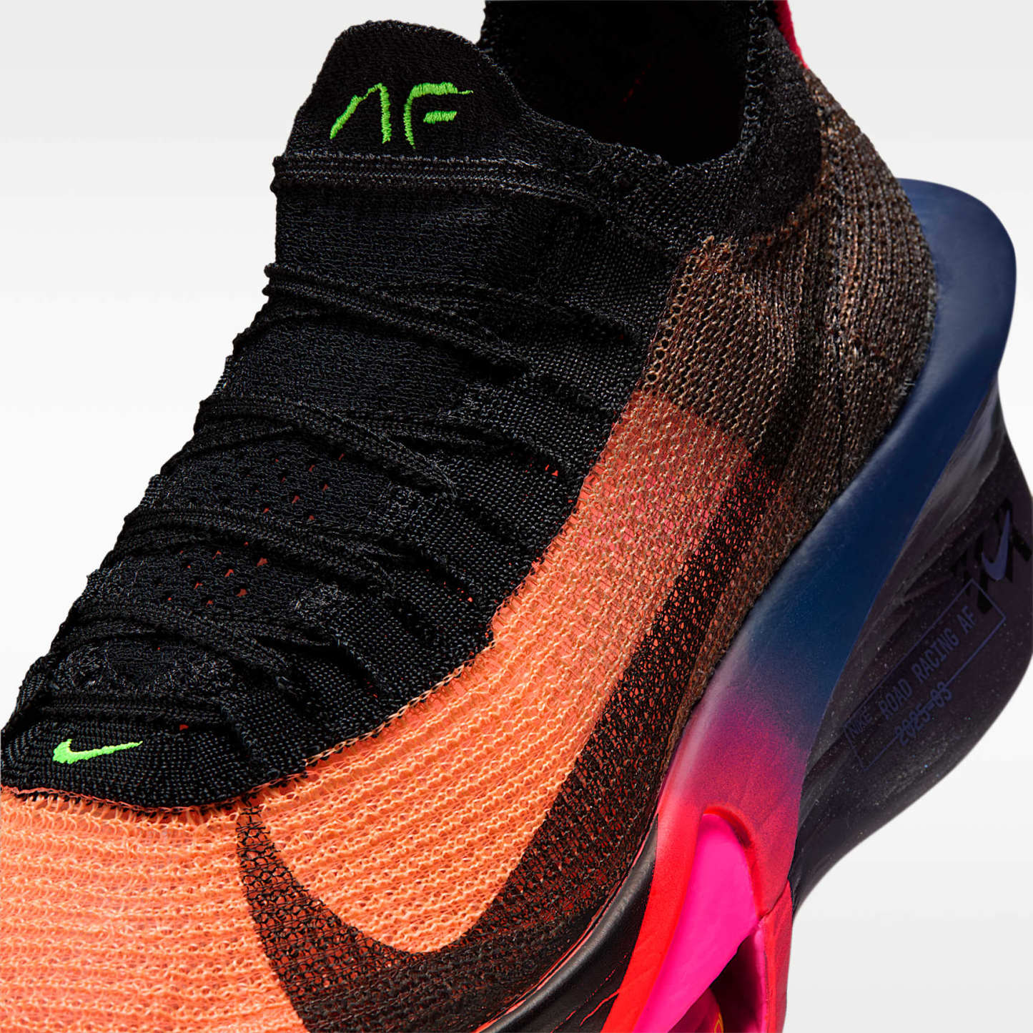Nike Alphafly 3 Glam Laufschuhe für Straßenwettkämpfe (Damen) – Orange Pulse/Purple Dynasty/Electric Green/Schwarz