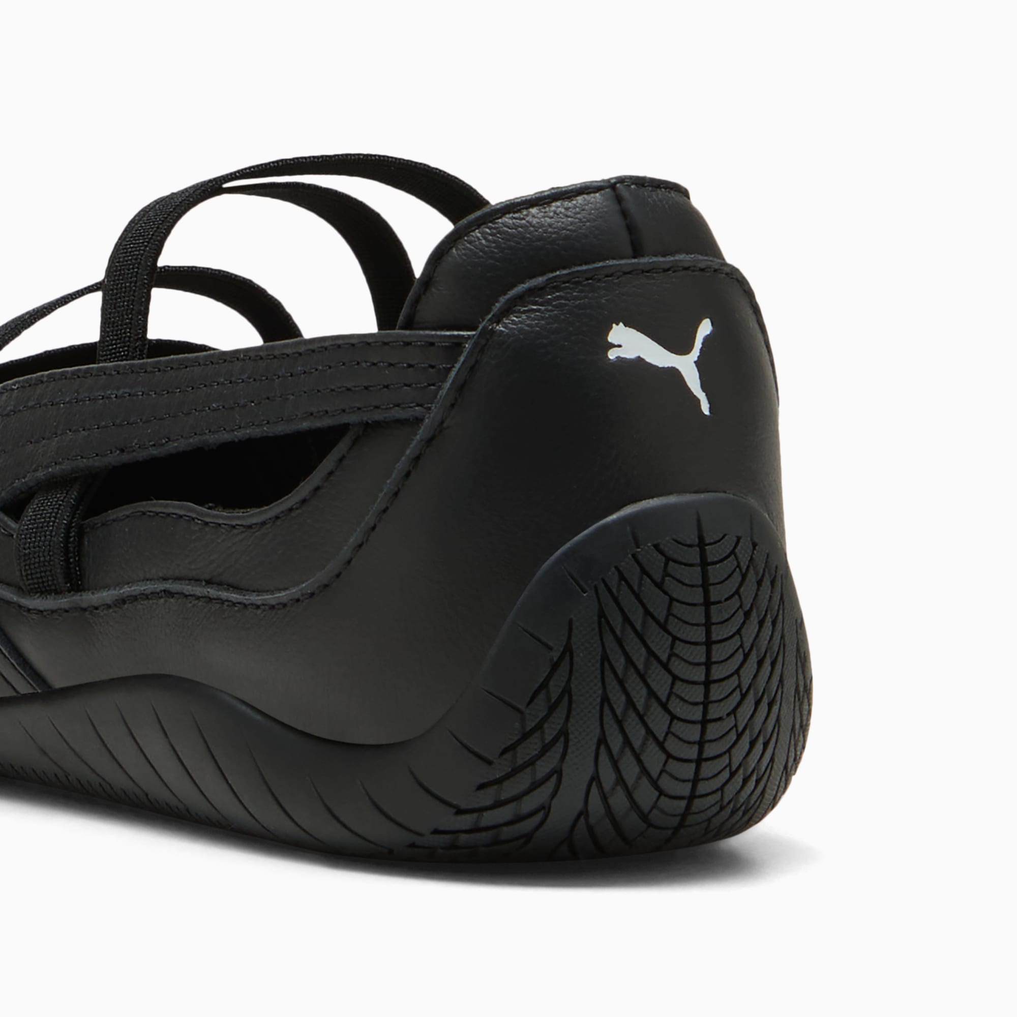 Speedcat Ballet Lederschuhe Damen - PUMA Black-PUMA White
