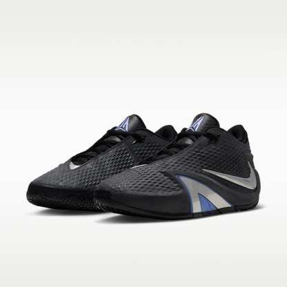 JA 4 "Nightmare" Basketballschuhe – Schwarz/Cobalt Bliss/Dark Smoke Grey/Metallic Silver
