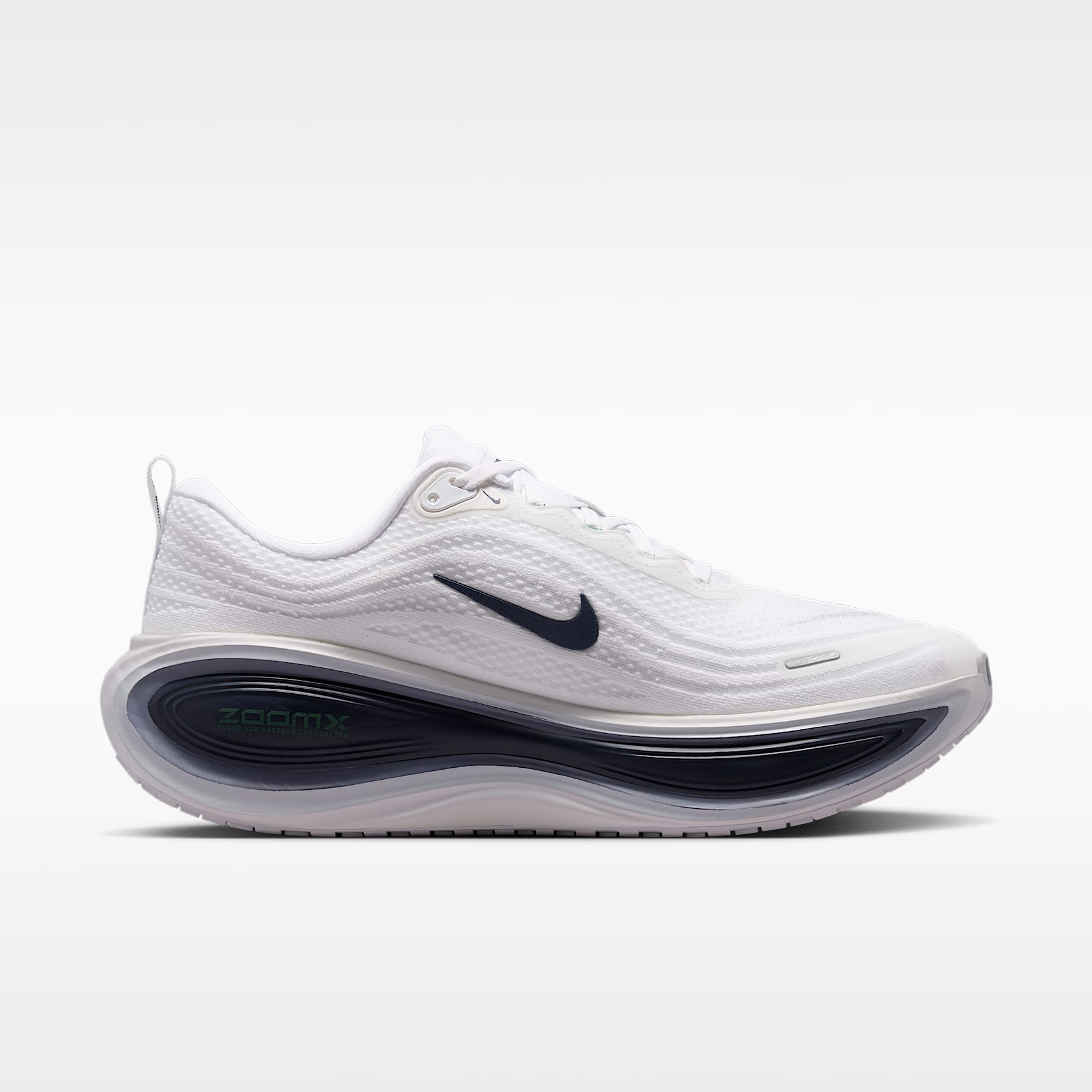 Nike Vomero Plus Straßenlaufschuh (Herren) – Weiß/Green Spark/World Indigo/Midnight Navy