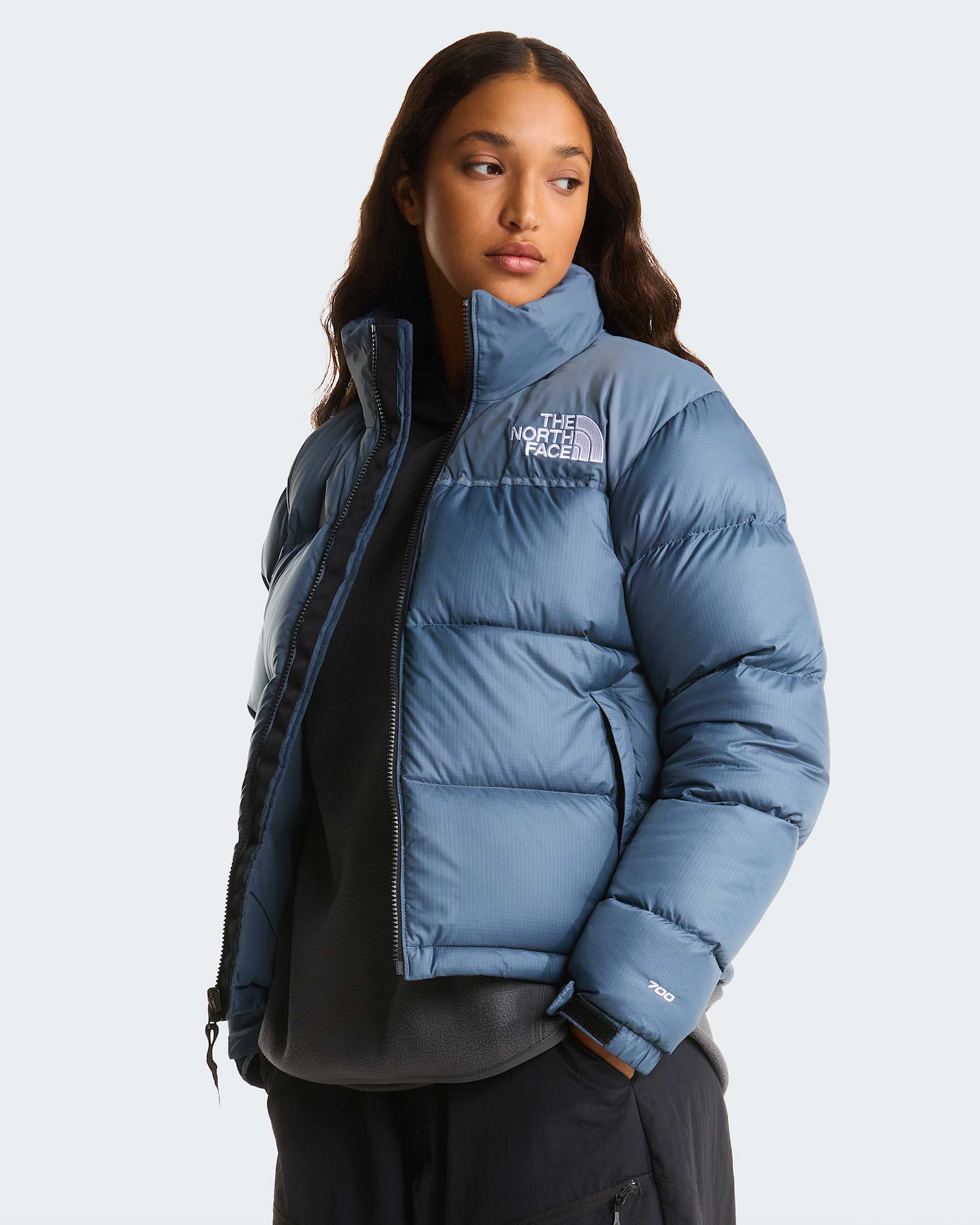 1996 Retro Nuptse Jacke für Damen – Granite Grey